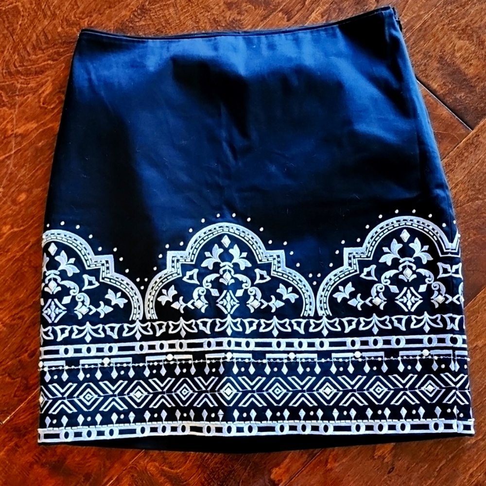 White House Black Market black jeweled skirt
